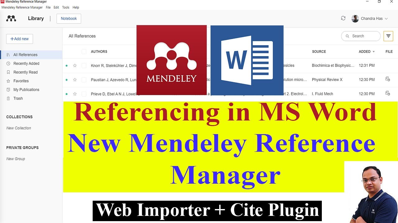 Mendeley Reference Manager for MS Word MRM01